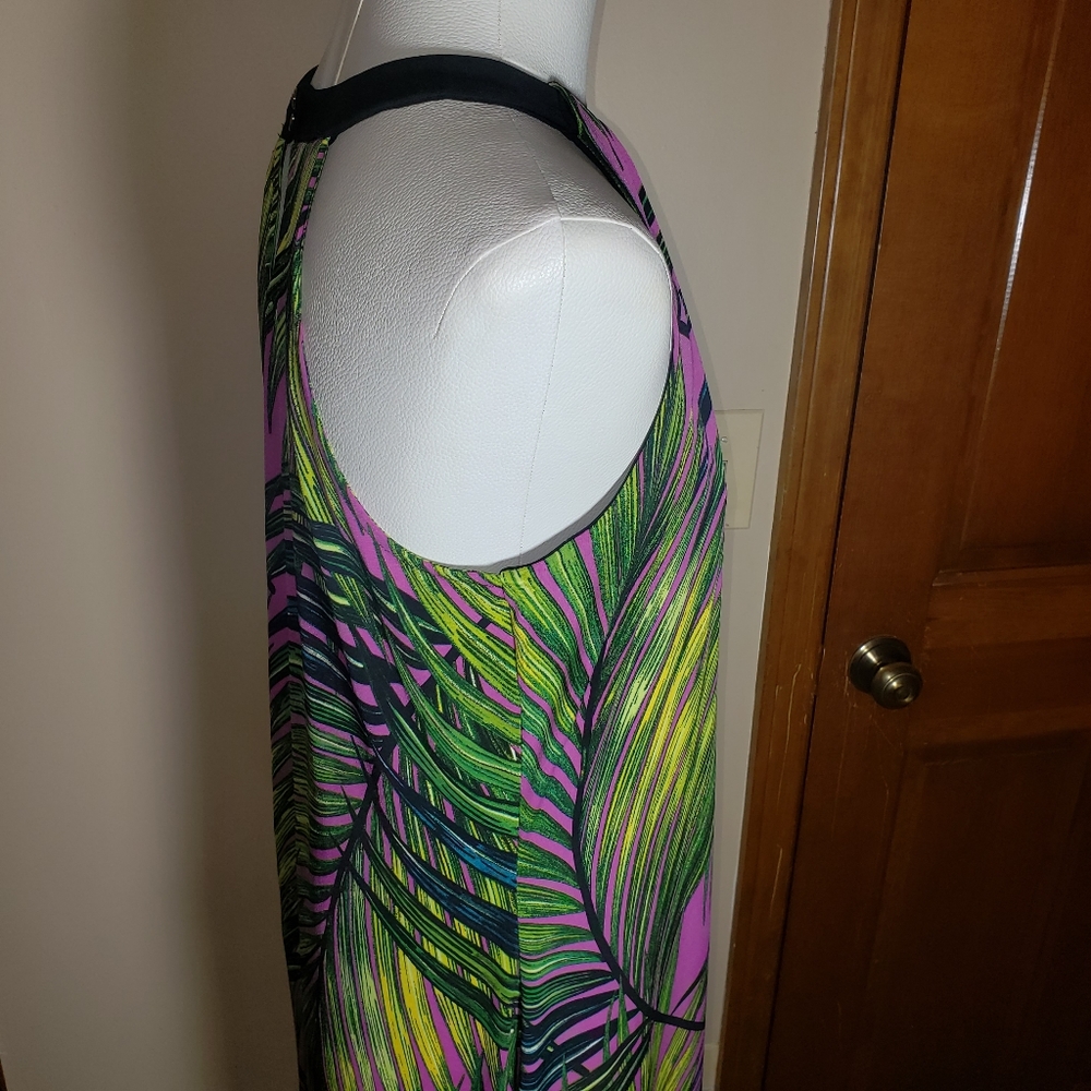Worthington Paradise Palm Dress Size Large - Picture 3 of 6
